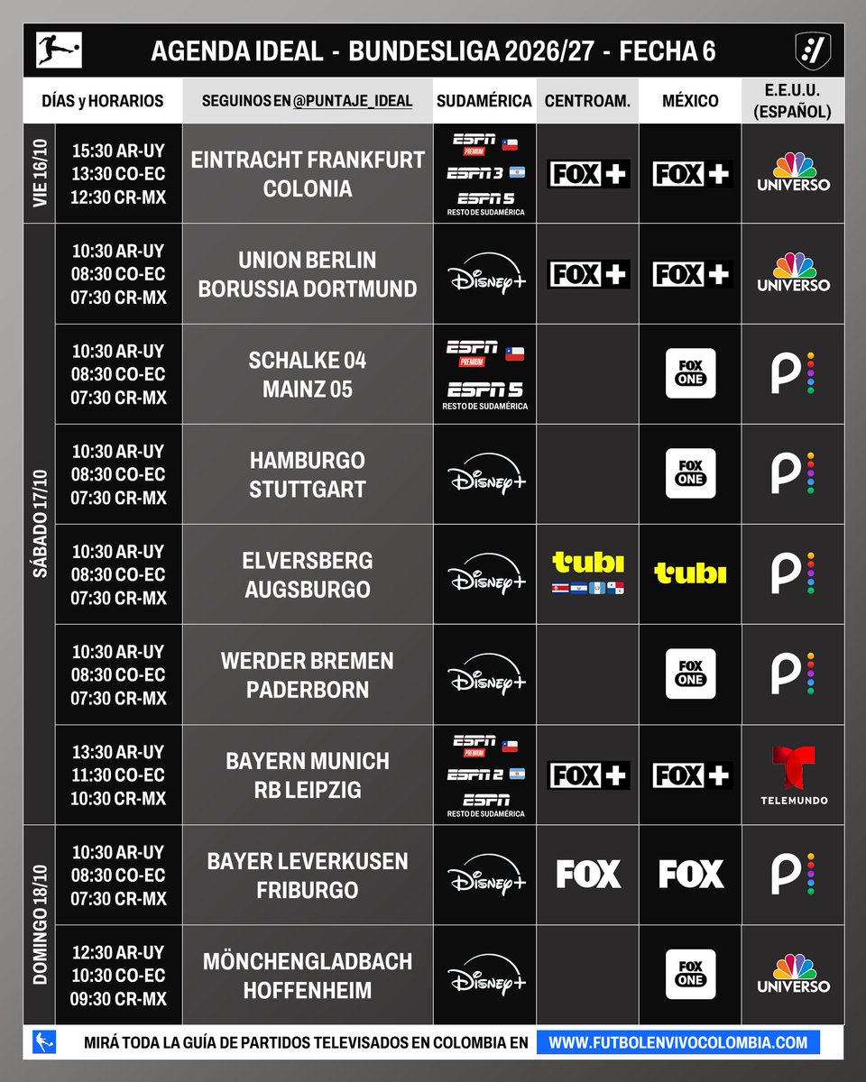 Agenda Deportiva Bundesliga